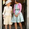 Le 24 mai 2011, à l'occasion de la visite officielle de Barack et Michelle Obama à Londres, le prince William et sa femme Catherine, duchesse de Cambridge, effectuaient leur première apparition officielle depuis le mariage du 29 avril et leur retour de lune de miel.
Catherine, extrêmement élégante, est apparue toujours aussi mince...