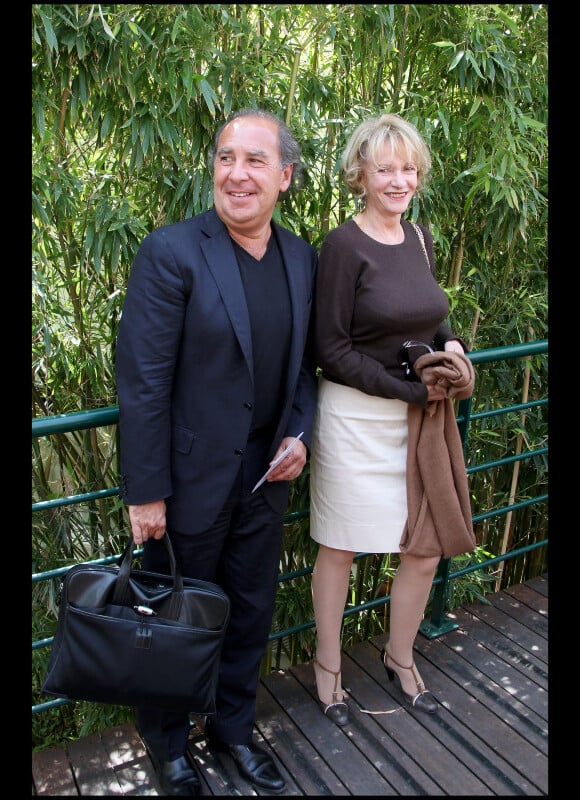 Eve Ruggieri et Franck Dompietrini lors de la troisième journée des Internationaux de tennis de Roland Garros le 24 mai 2011