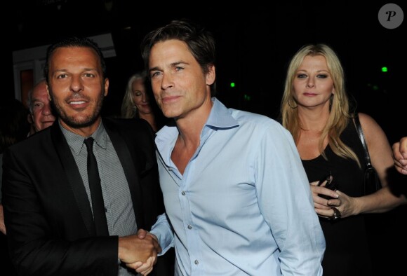 Jean-Roch pose aux côtés de Rob Lowe, au VIP Room de Cannes, lors du Festival de Cannes 2011.