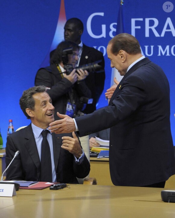 Nicolas  Sarkozy et Silvio Berlusconi à Deauville, le 26 mai  2011.