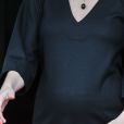 Ventre de Carla Bruni-Sarkozy enceinte. Elle déjeune au Ciro's, à Deauville, le 27 mai 2011.