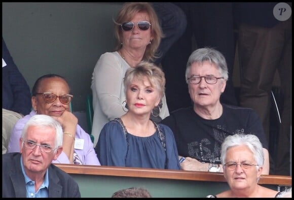 Sophie Darel et son époux au tournoi de Roland-Garros, le lundi 30 mai 2011.