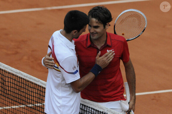Roger Federer bat Novak Djokovic en demi-finale de Roland-Garros, le 3 juin 2011