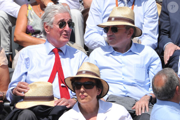 Jean-Loup Dabadie et Michel Drucker à Roland-Garros, le 3 juin 2011