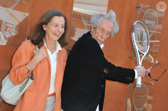 Jean Rochefort et sa femme Françoise à Roland-Garros, le 3 juin 2011