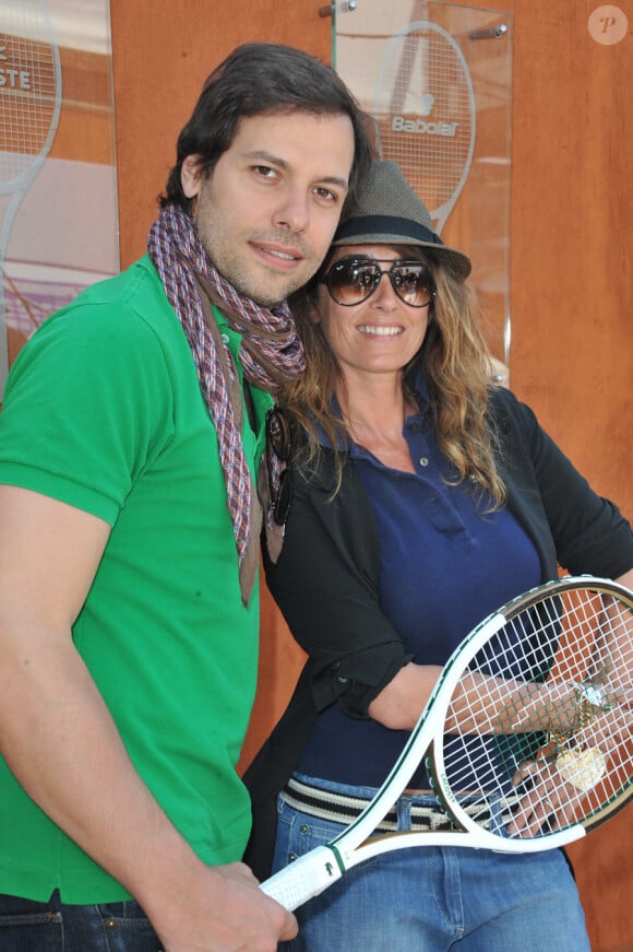 Laurent Laffite et Mademoiselle Agnès à Roland-Garros, le 3 juin 2011