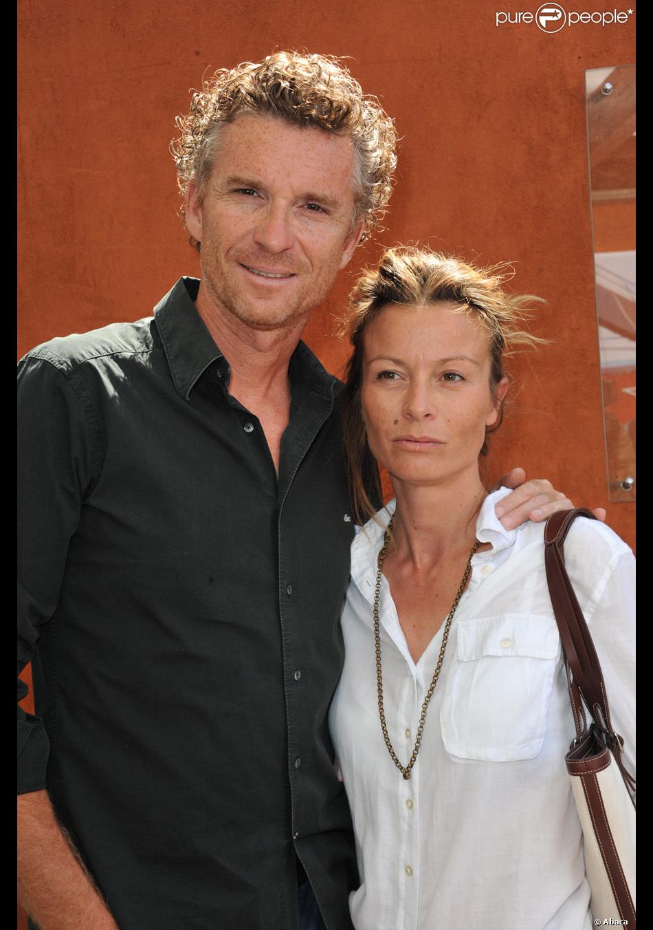 Denis Brogniart et sa femme Hortense à Roland-Garros, le 3 ...