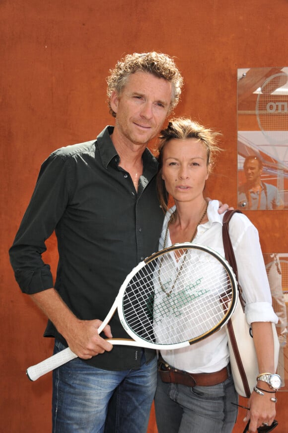 Denis Brogniart et Hortense à Roland-Garros, le 3 juin 2011