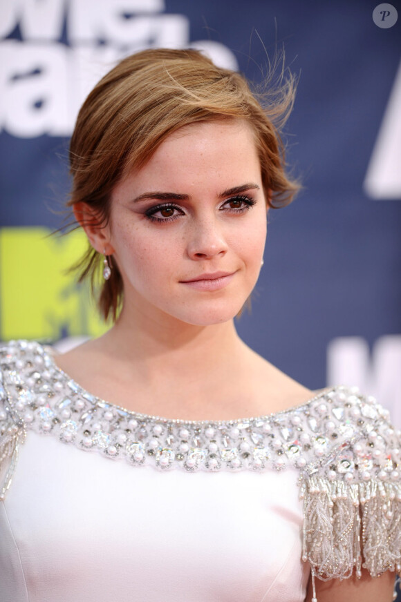 Emma Watson lors des MTV Movie Awards qui se sont tenus au Gibson Theatre de Los Angeles, le 5 juin 2011.