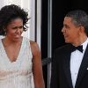 Michelle et Barack Obama à la Maison Blanche lors du dîner d'etats organisé pour Angela Merkel, le 7 juin 2011 à Washington