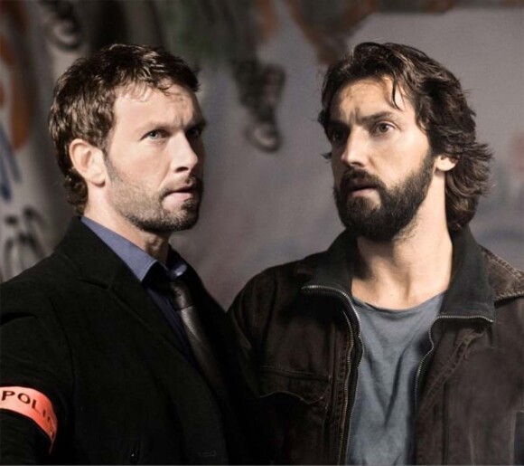 Frédéric Diefenthal et Yann Sundberg, dans la série Flics pour TF1. Saison 2 prévue à la rentrée 2011.