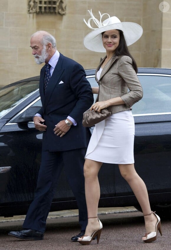 Le prince Michael de Kent et sa belle-fille à la chapelle George du Château de Windsor pour l'anniversaire du duc d'Edimbourg qui célèbre ses 90 ans le 12 juin 2011