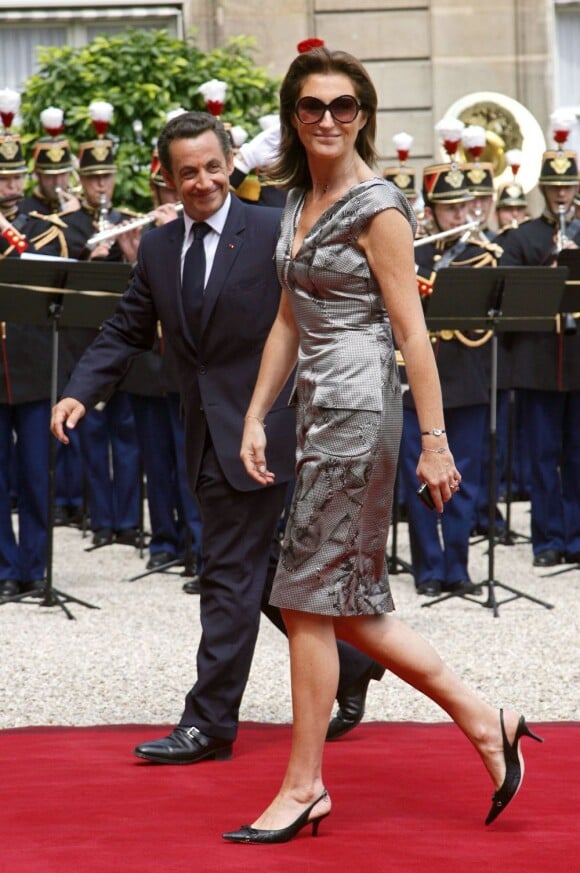Cécilia et Nicolas Sarkozy, à l'époque de leur mariage, le 14 juillet 2007