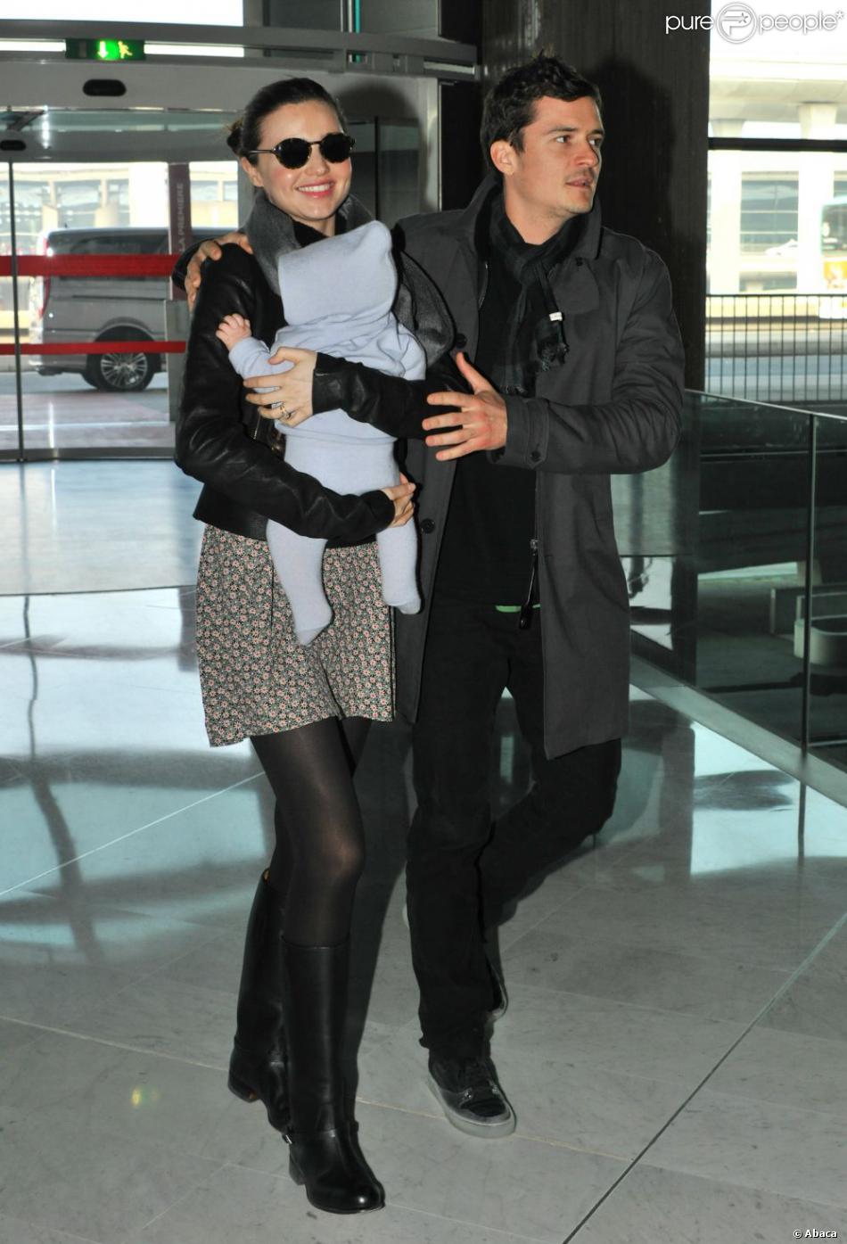 Miranda Kerr et Orlando Bloom avec leur adorable Flynn 