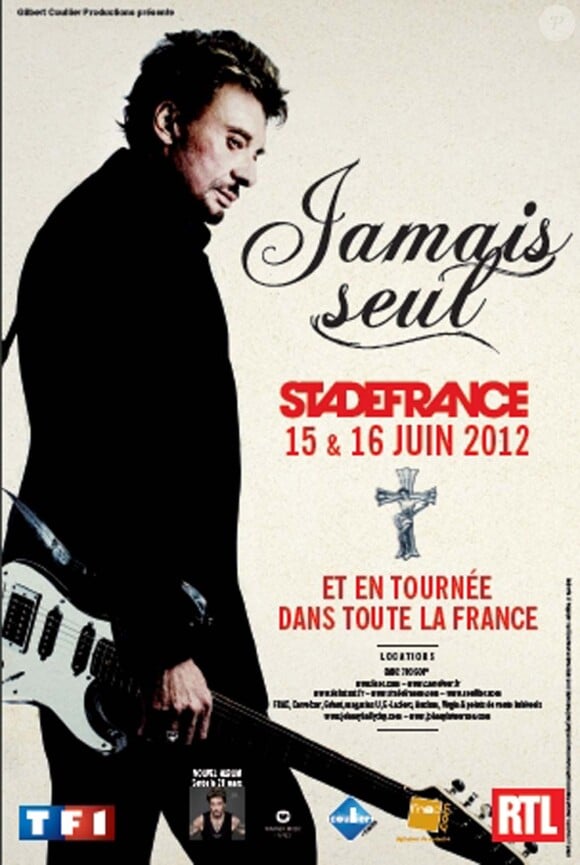 Johnny Hallyday reviendra au Stade de France dans le cadre de sa tournée Jamais Seul, les 15 et 16 juin 2012.