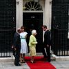 Mardi 21 juin 2011, la reine Elizabeth II et son époux le prince Philip, duc d'Edimbourg, étaient reçus à déjeuner, pour célébrer l'anniversaire de ce dernier, au 10, Downing Street par le Premier ministre David Cameron et son épouse Samantha.