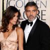 George Clooney et Elisabetta Canalis, à Los Angeles, le 17 janvier 2010.