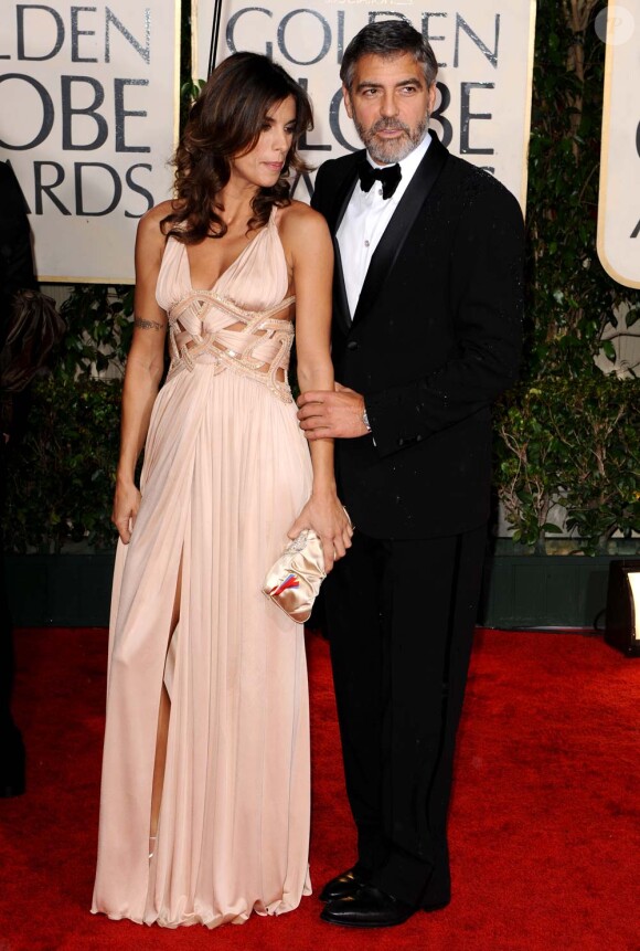 George Clooney et Elisabetta Canalis, à Los Angeles, le 17 janvier 2010.
