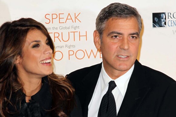 George Clooney et Elisabetta Canalis, à New York, le 17 novembre 2010.