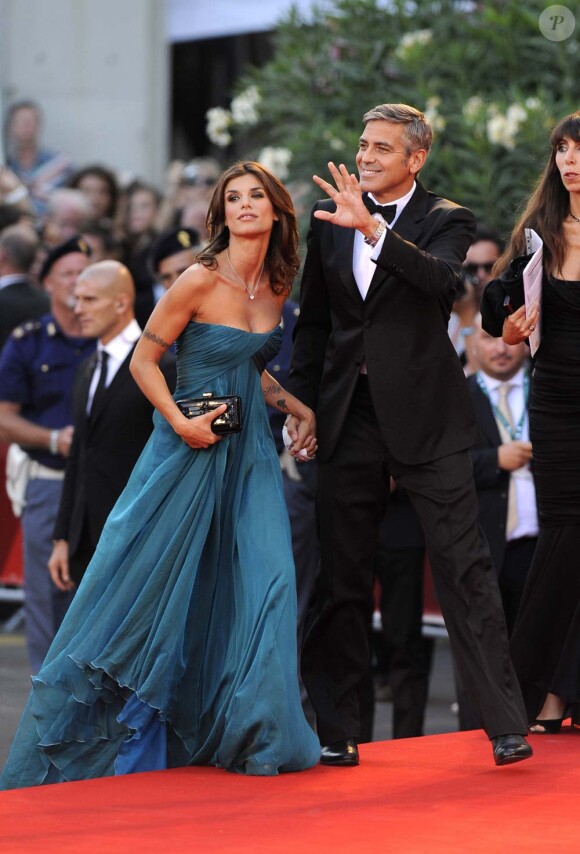 George Clooney et Elisabetta Canalis, à Venise, le 8 septembre 2009.