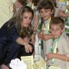 Letizia d'Espagne et le prince Felipe illuminent la Fondation du Prince  de Gérone qui a pour but d'aider les enfants espagnols. Gérone, 22 juin  2011
