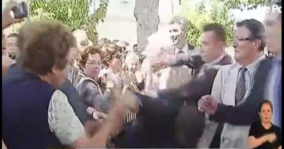 Un homme agresse Nicolas Sarkozy à Brax le jeudi 30 juin 2011