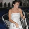 Stéphanie de Monaco en Jicky lors du dîner organisé pour le mariage du Prince Albert avec Charlene Wittstock. Monaco, le 2 juillet 2011