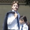Les enfants de Michael Jackson, Paris, Prince et Blanket vont à l'Eglise en mémoire de leur père décédé deux ans auparavant. Los Angeles, le 26 juin 2011
