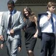 Les enfants de Michael Jackson, Paris et Prince vont à l'église en mémoire de leur père décédé deux ans auparavant. Los Angeles, le 26 juin 2011.