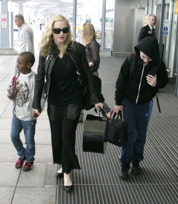 Madonna et fils David et Rocco, à Londres, le 21 juin 2011.