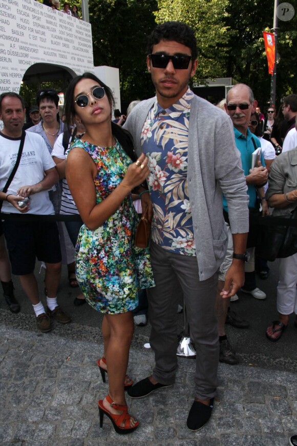 Noah Becker (le fils de Boris Becker) et  Rafaela Sanchez au défilé Diesel lors de la Fashion Week berlinoise le 6 juillet 2011