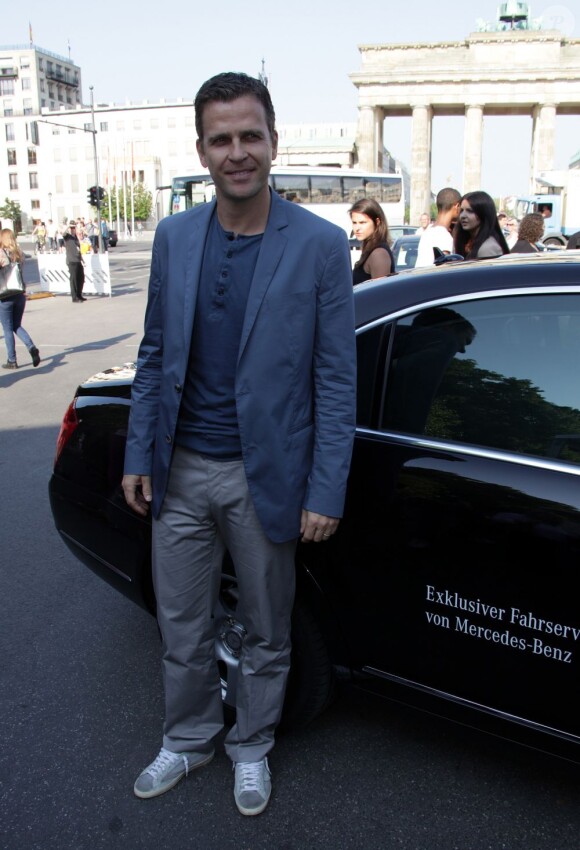 L'ex-footballeur allemand Oliver Bierhoff au défilé Diesel lors de la Fashion Week berlinoise le 6 juillet 2011