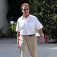 Arnold Schwarzenegger et sa fille Katherine, dans le quartier de Brentwood pour le déjeuner, à Los Angeles, le 7 juillet 2011.