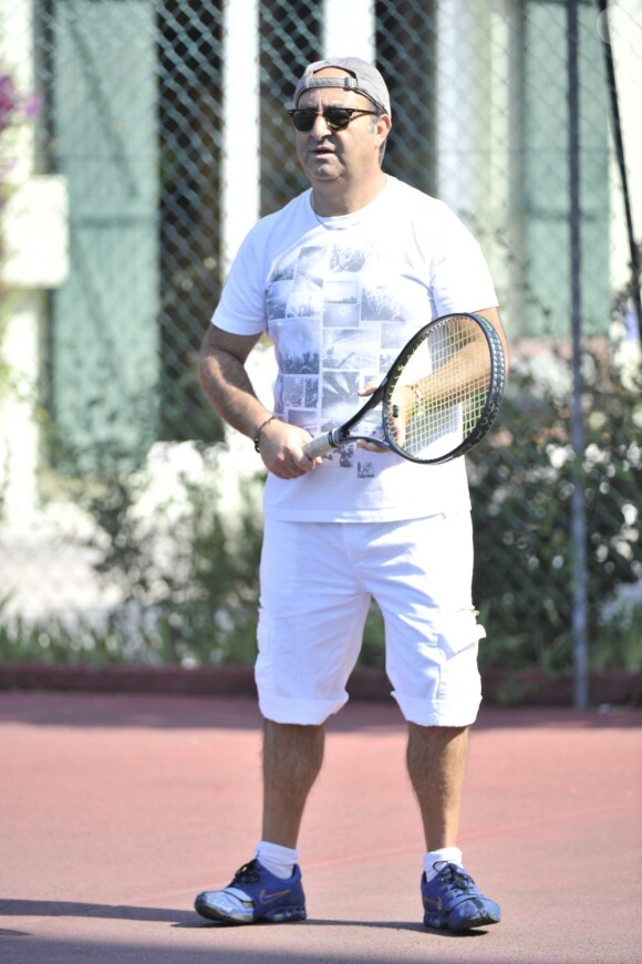 Richard Taxy au tournoi des Célébrités, au tennis club de la Roseraie, à Antibes, le 9 juillet 2011