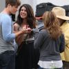 Shenae Grimes et sur le tournage de 90210 à Los Angeles le 11 juillet 2011