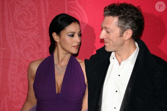 Vincent Cassel et Monica Bellucci le février 2009 à Paris