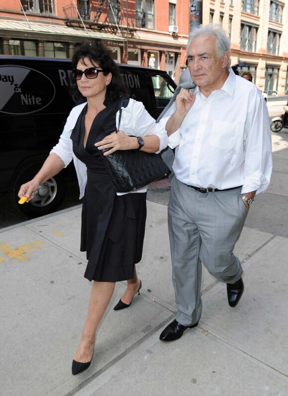 Dominique Strauss-Kahn et Anne Sinclair, à New York, le 12 juillet 2011. 