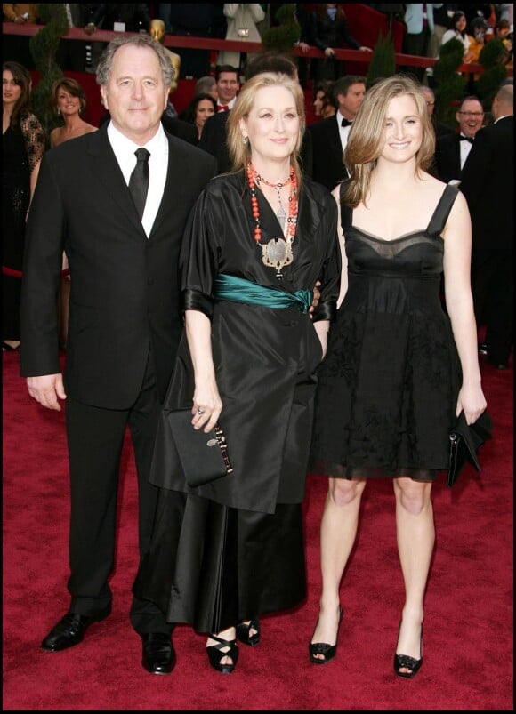 Mamie Gummer, sa mère Meryl Streep et son père le sculpteur Don Gummer en 2007