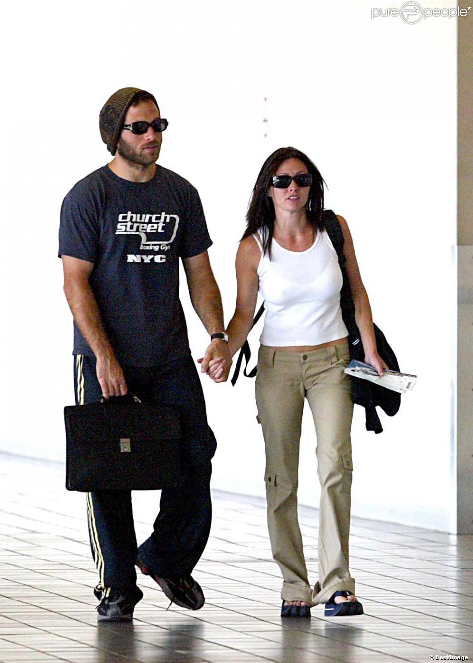 Shannen Doherty et son second mari Rick Solomon, à Los Angeles, le 2 septembre 2002. - Purepeople