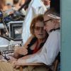 Alessandra Mastronardi et Woody Allen le 20 juillet à Rome sur le tournage de Bop Decameron