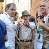 Woody Allen en bob le 20 juillet à Rome sur le tournage de Bop Decameron