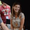 Alessandra Mastronardi souriante le 20 juillet à Rome sur le tournage de Bop Decameron