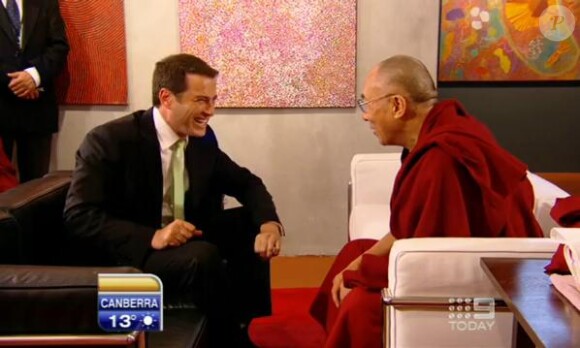Le Dalaï-lama face à un présentateur blagueur en australie en juin 2011