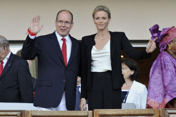 Le Prince Albert et la Princesse Charlene ont participé à leur seconde sortie officielle après leur lune de miel lors du meeting d'athlétisme comptant pour la Ligue de Diamant le 22 juillet 2011