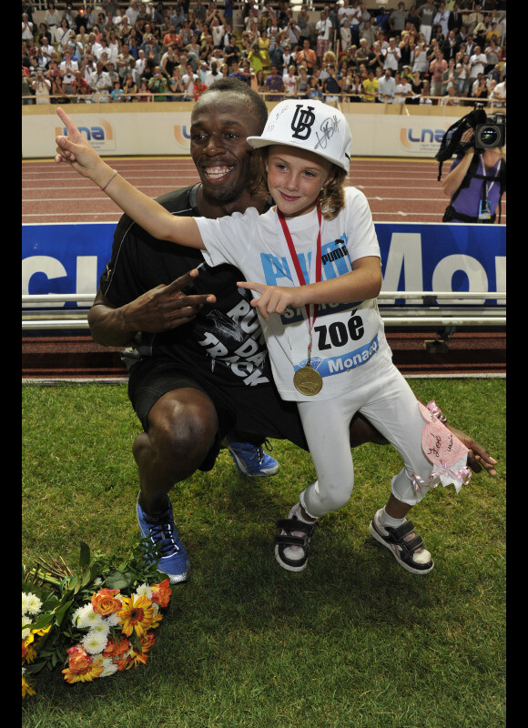 Usain Bolt a remporté haut la main le 100 mètres lors du meeting d'athlétisme comptant pour la Ligue de Diamant le 22 juillet 2011, loin devant Christophe Lemaitre