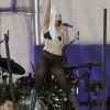 Lady Gaga répète sa prestation du soir au Jimmy Kimmel Live, à Los Angeles, le 28 juillet 2011.