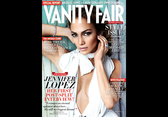 Jennifer Lopez en couverture de Vanity Fair