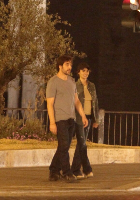 Javier Bardem et Penélope Cruz le 18 juillet 0211 à Rome où est tourné le film de Woody Allen, Bop Decameron