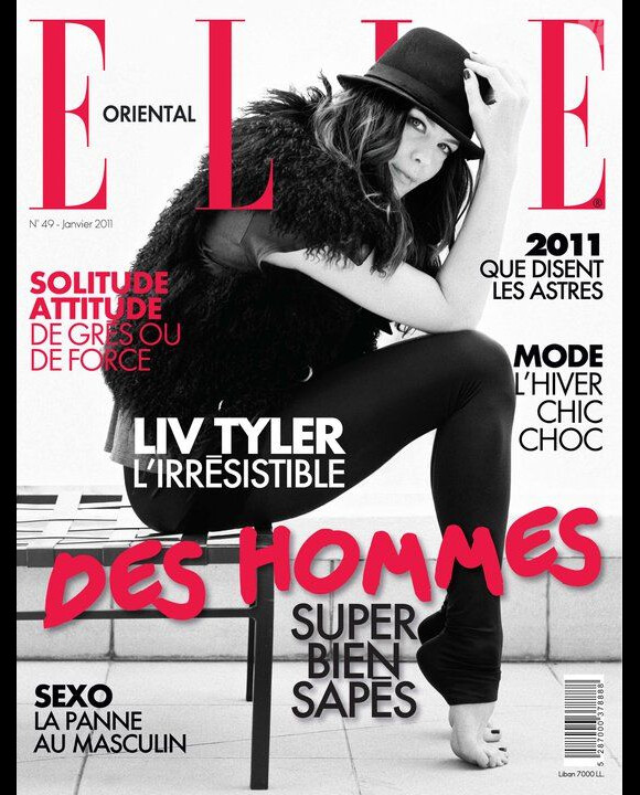 La superbe Liv Tyler en couv' du magazine Elle France de janvier 2011.