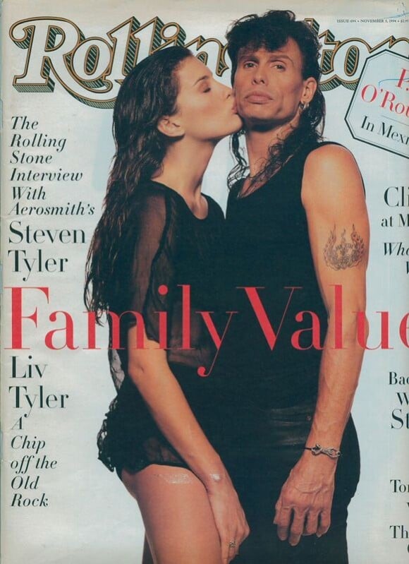 Liv Tyler et son père Steven, leader du groupe Aérosmith, couvraient le Rolling Stone pour son numéro de Novembre. 1994.
 
 